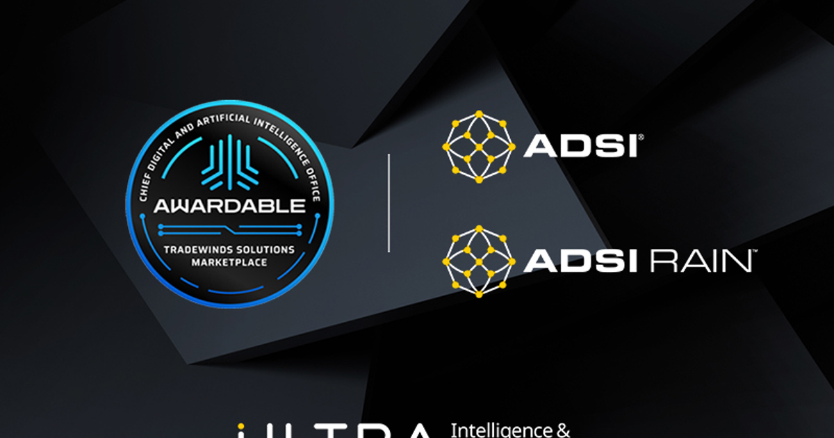 Adsi Itech Computer Program Ultra Intelligence & Communications’ ADSI® now available on CDAO ...